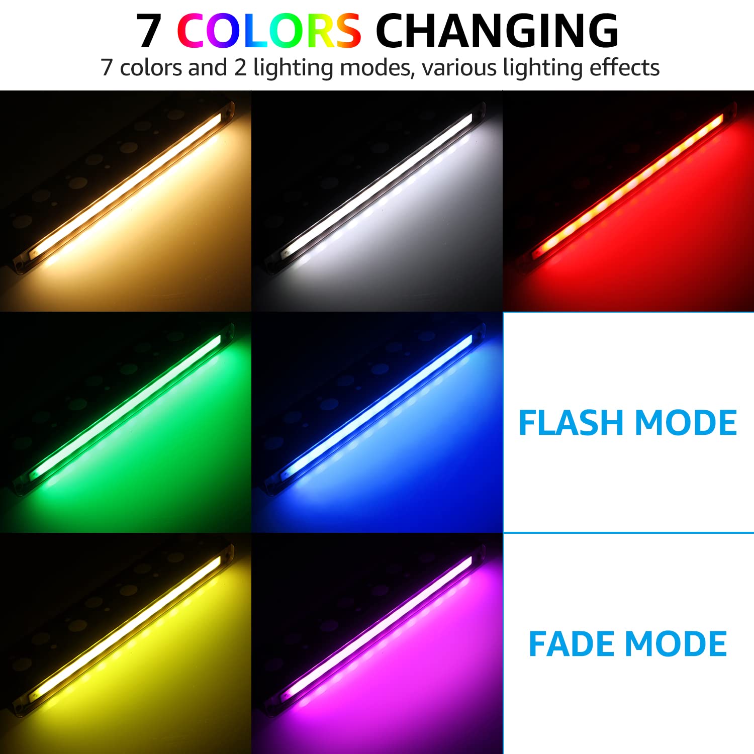 LEONLITE 8-Pack Premium Series RGB 12 Inch 5W LED Retaining Wall